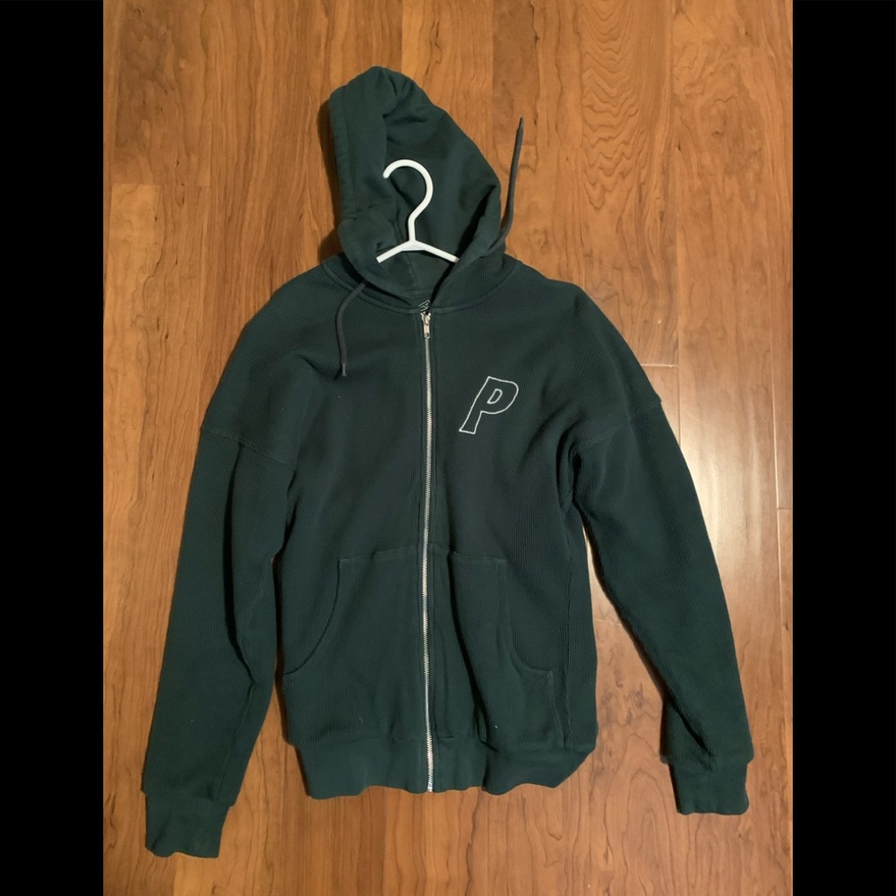 Palace waffle green hoodie